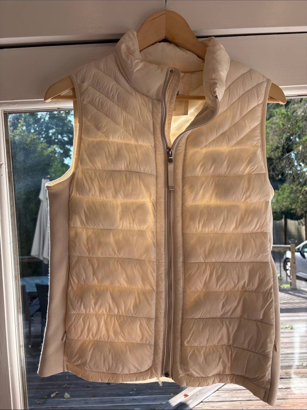 GAP Cream Quilted Puffer Vest